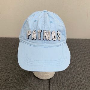 PATMOS Distressed Baseball Hat Unisex OS Baby Blue Adjustable Strapback Cap